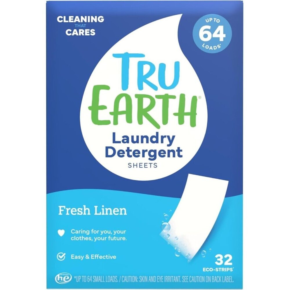 Compact Dry Laundry Detergent Sheets - Up to 64 Loads 32 Sheets